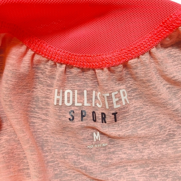 HOLLISTER - Activewear Mesh See Through Racer Back Pink Neon Tank Top - Picture 6 of 10